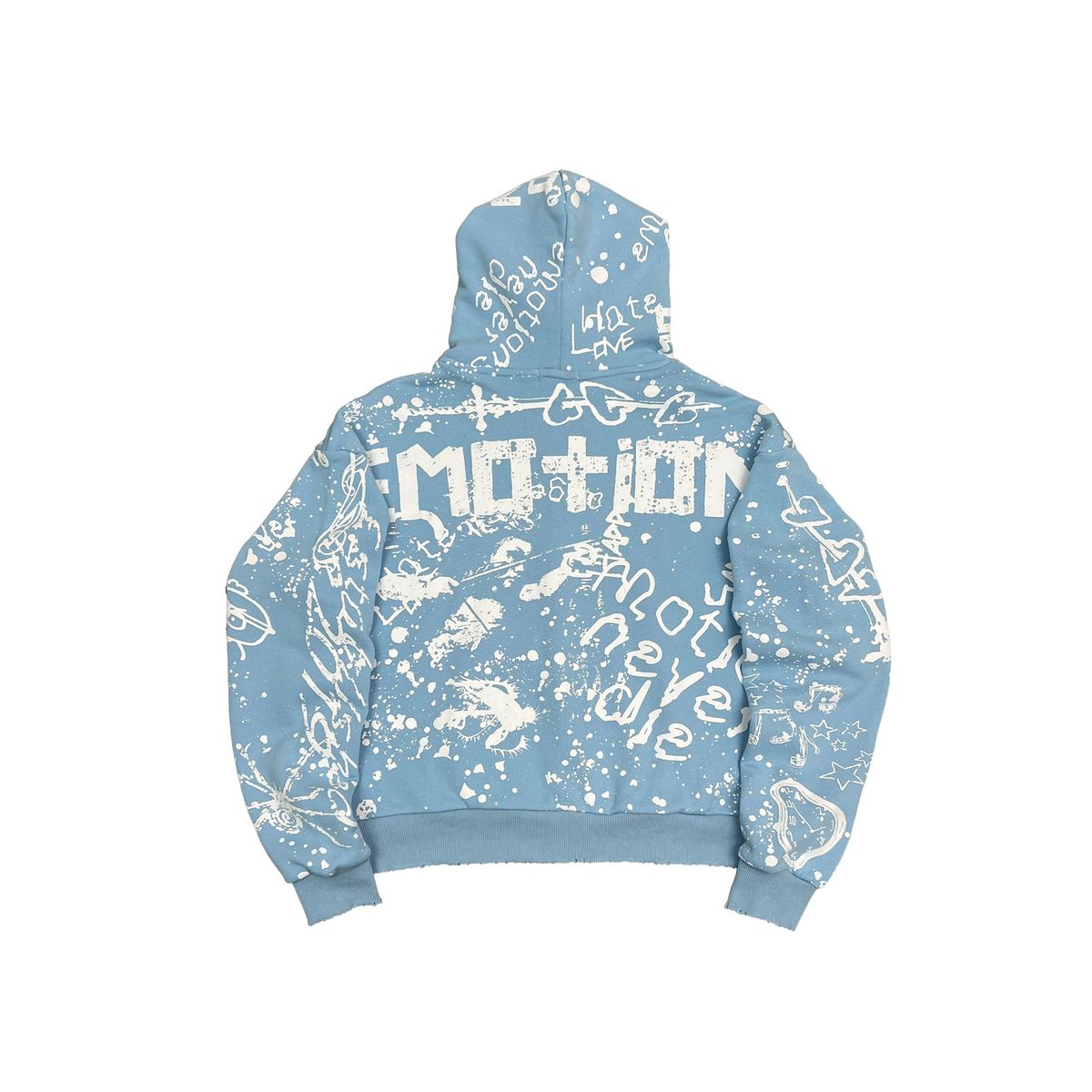 Mixed Emotions - Blue Graffiti Hoodie