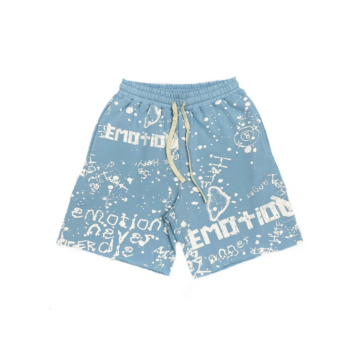 Mixed Emotions - Blue Graffiti Shorts