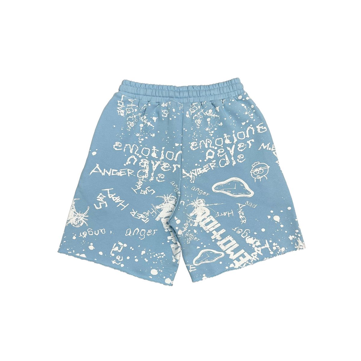 Mixed Emotions - Blue Graffiti Shorts