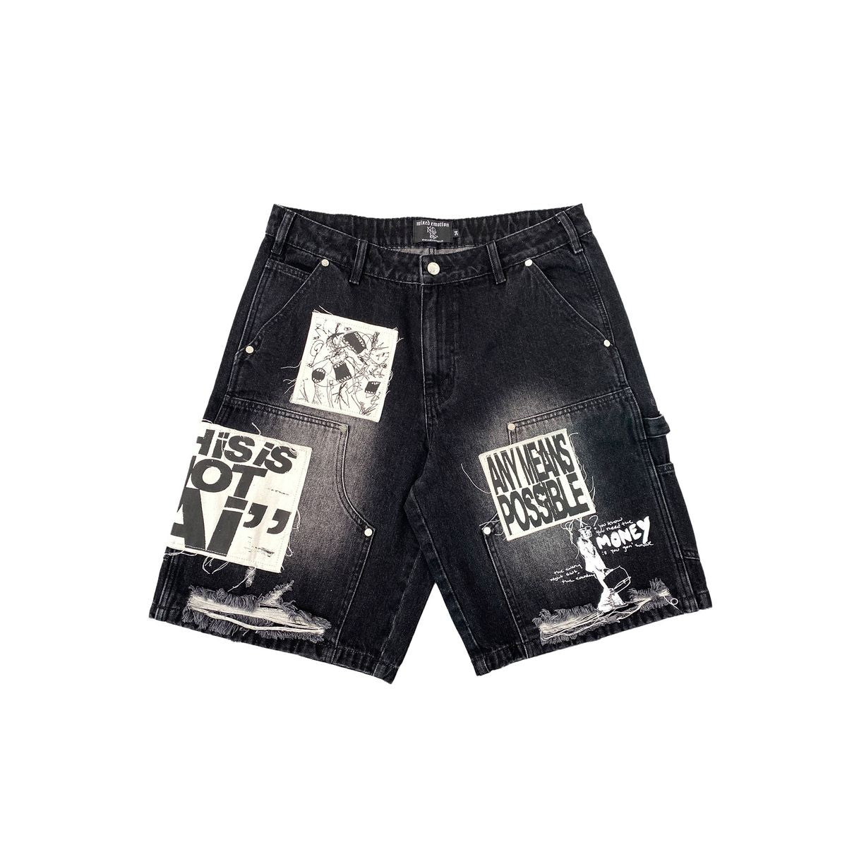 Mixed Emotions - AI Black Shorts