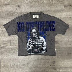 BKYS - No Discipline Washed Grey Crop Tee