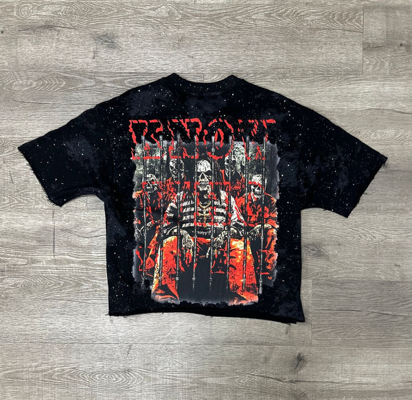 BKYS - No Discipline Black Red Crop Tee