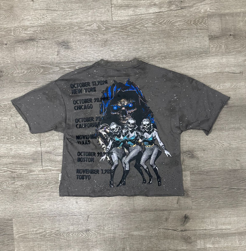 BKYS - HellFest Washed Grey Crop Tee