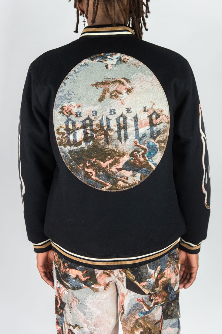 Rebel Minds - Melton Varsity Black Jacket