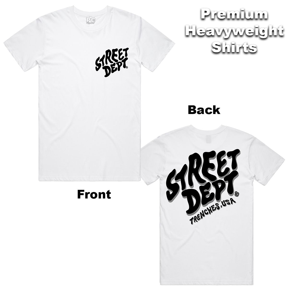 Street Dept - Crazy White Black Tee