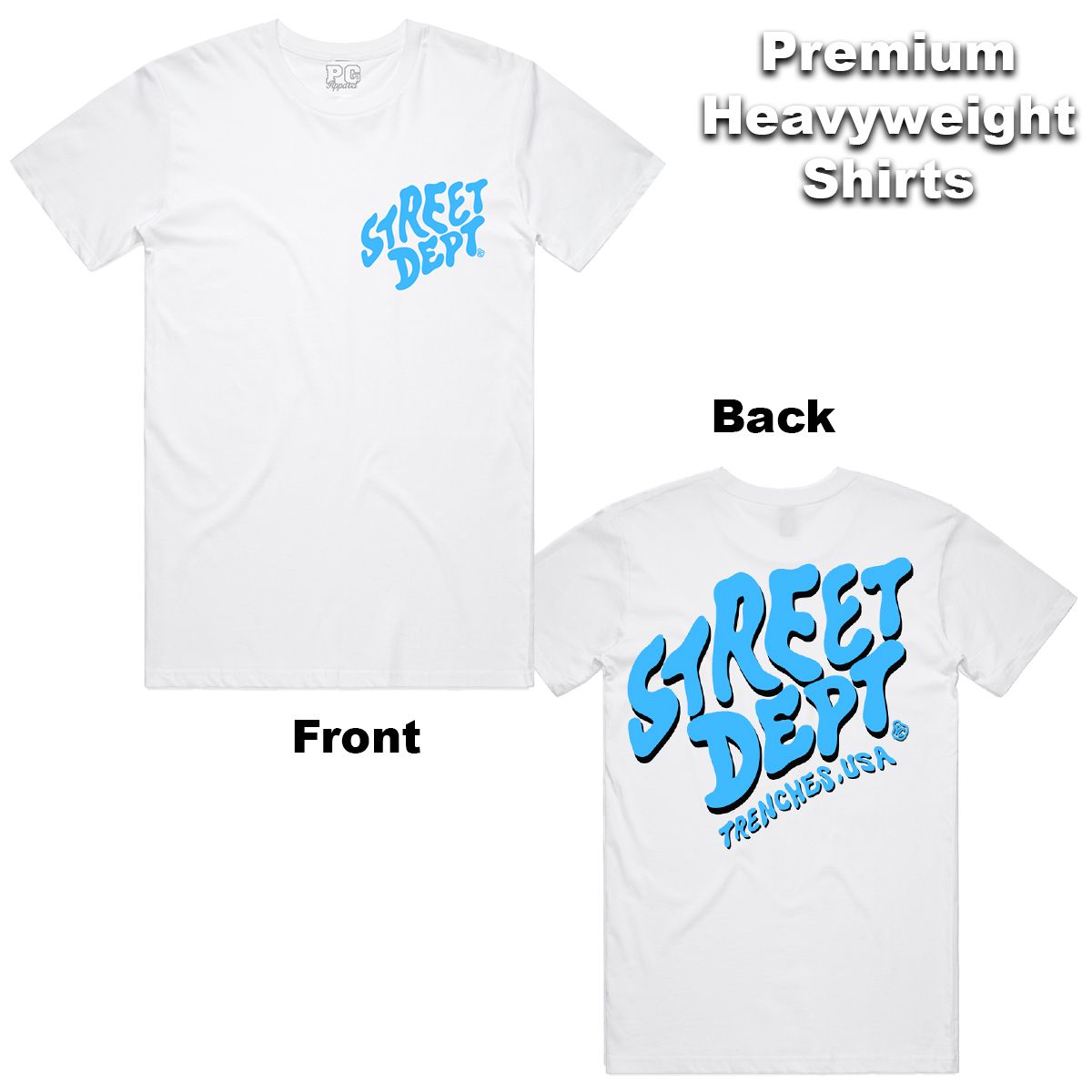 Street Dept - Crazy White Carolina Blue Tee