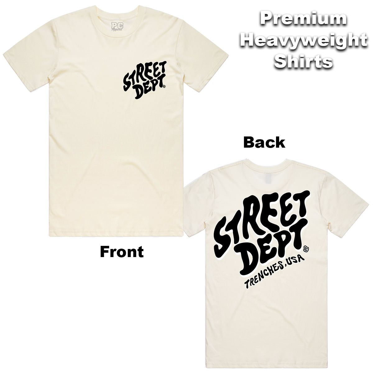 Street Dept - Crazy Cream Black Tee