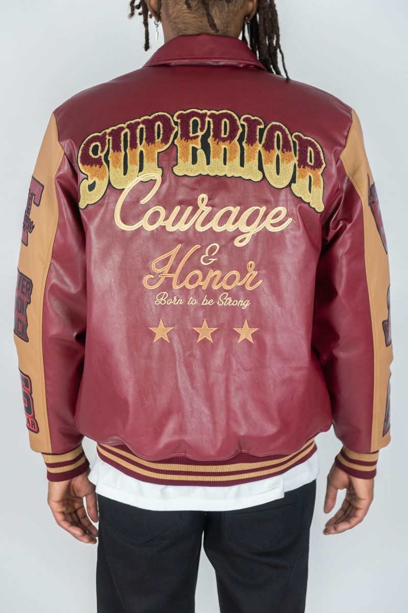 Rebel Minds - Superior Maroon Varsity Jacket