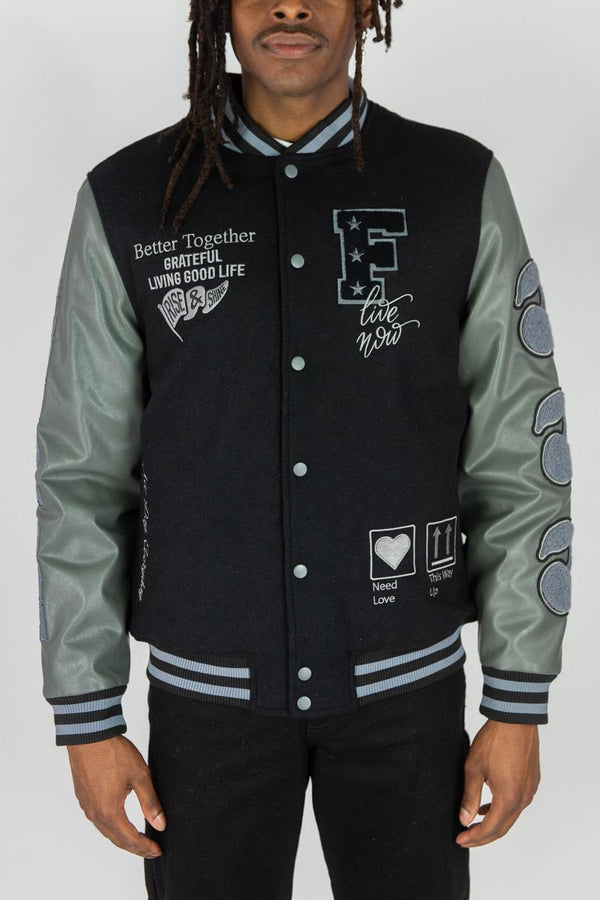 Rebel Minds - Live & Love Varsity Jacket