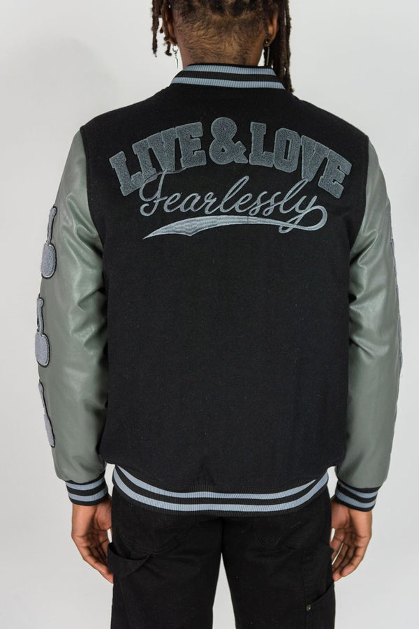 Rebel Minds - Live & Love Varsity Jacket