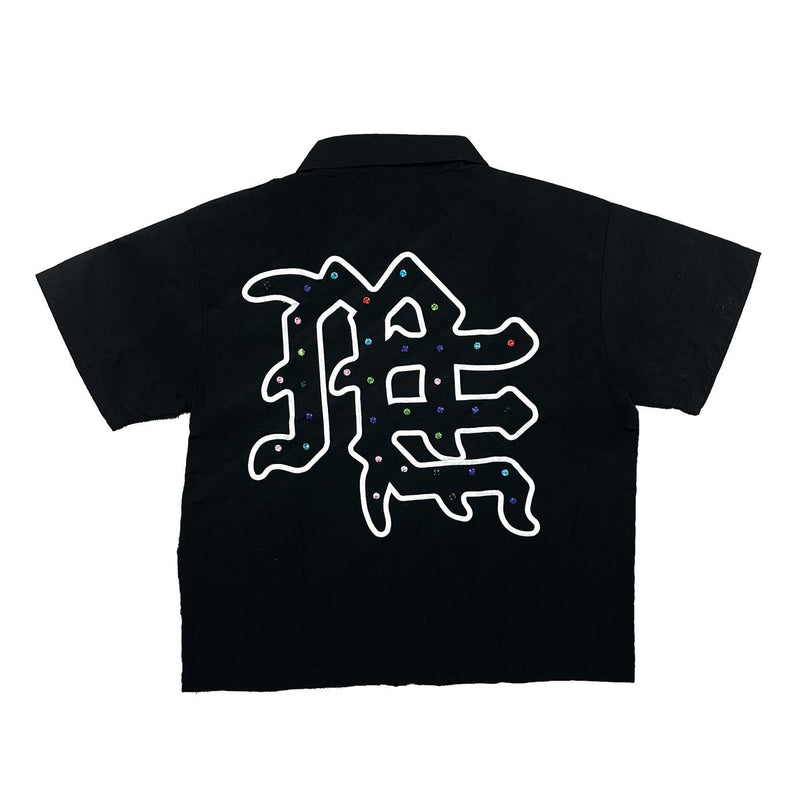 Mixed Emotions - Me Rhinestone Black Shirt