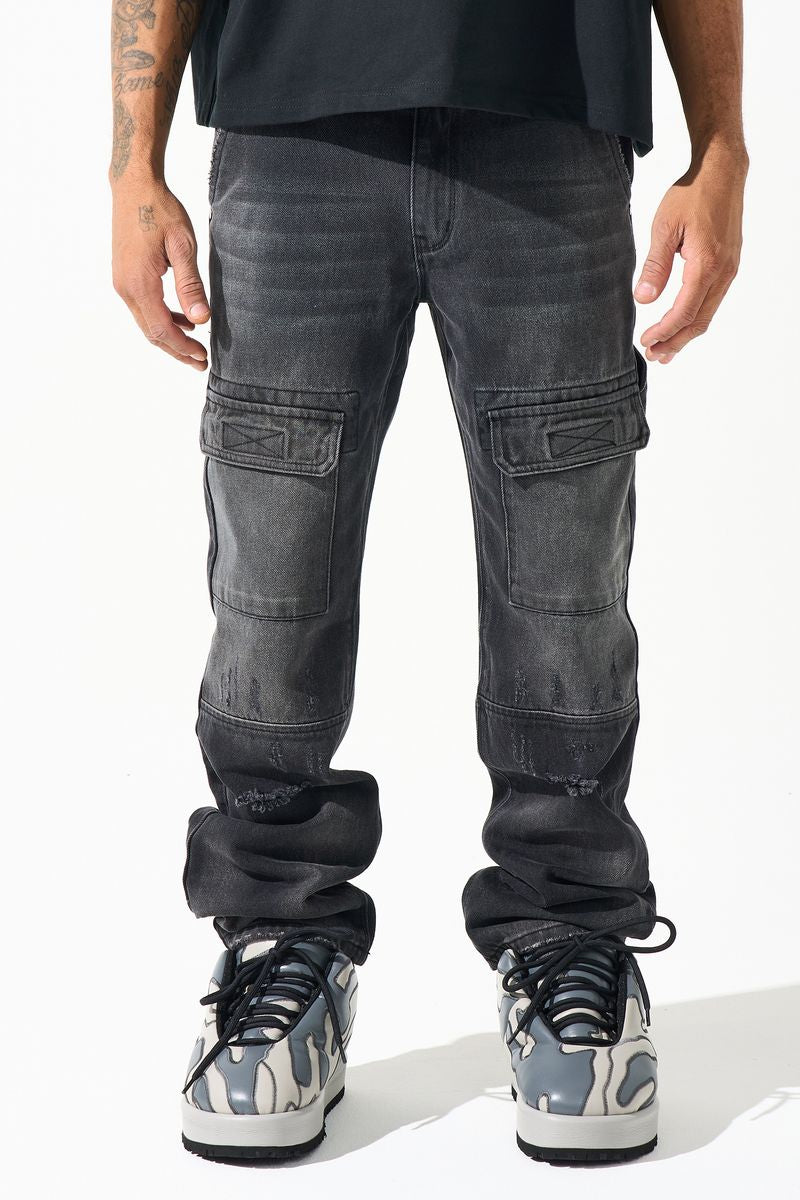 Serenede - Black Mist Baggy Black Jeans