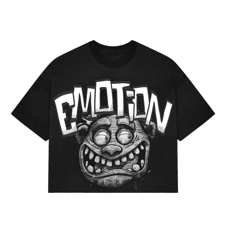 Mixed Emotions - Black Monster Crop Tee