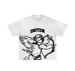 Mixed Emotions - Blur Angel White Cropped Tee