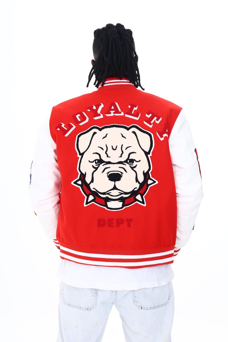 Black Pharaoh - Red Letter Loyalty Red Varsity Jacket