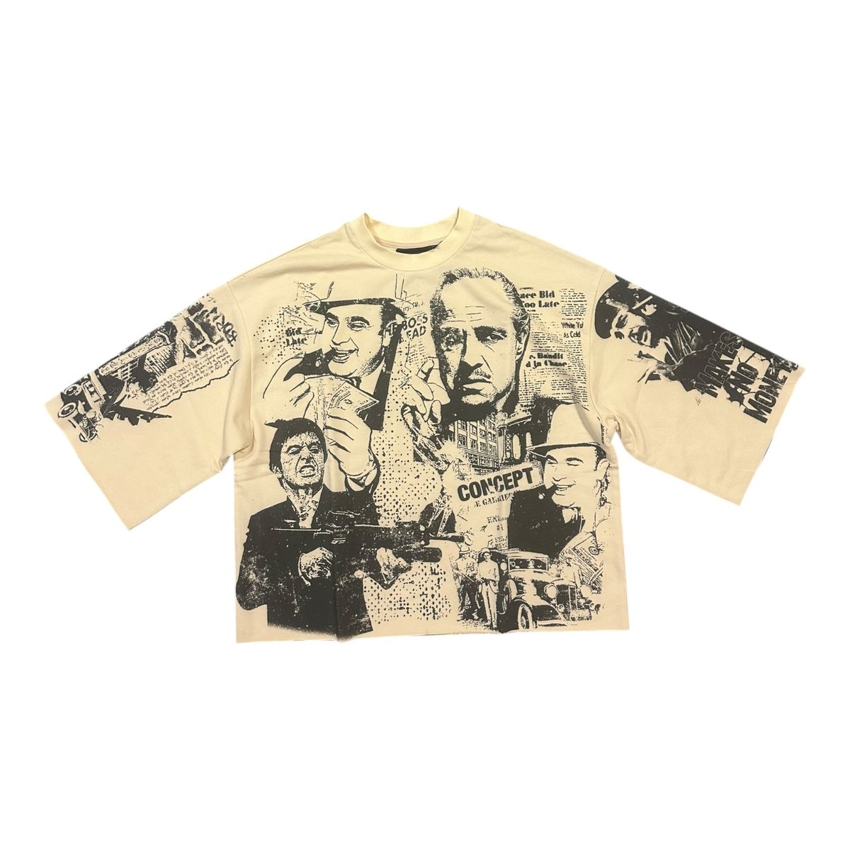 Scared Money Cream Crop Tee - Concept Premium Streetwear