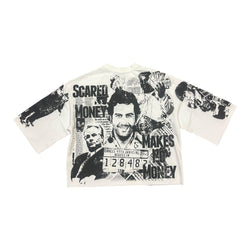 Concept - Scared Money White Crop Tee