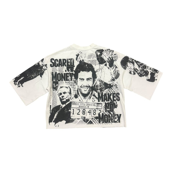 Concept - Scared Money White Crop Tee