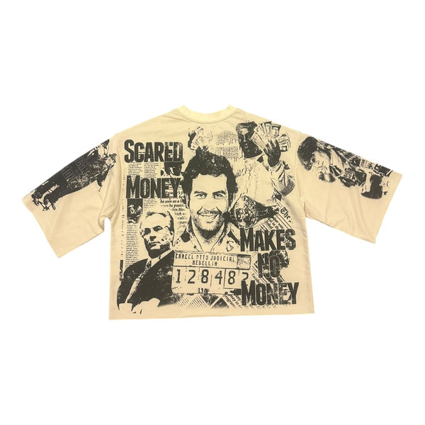 Concept - Scared Money Cream Crop Tee