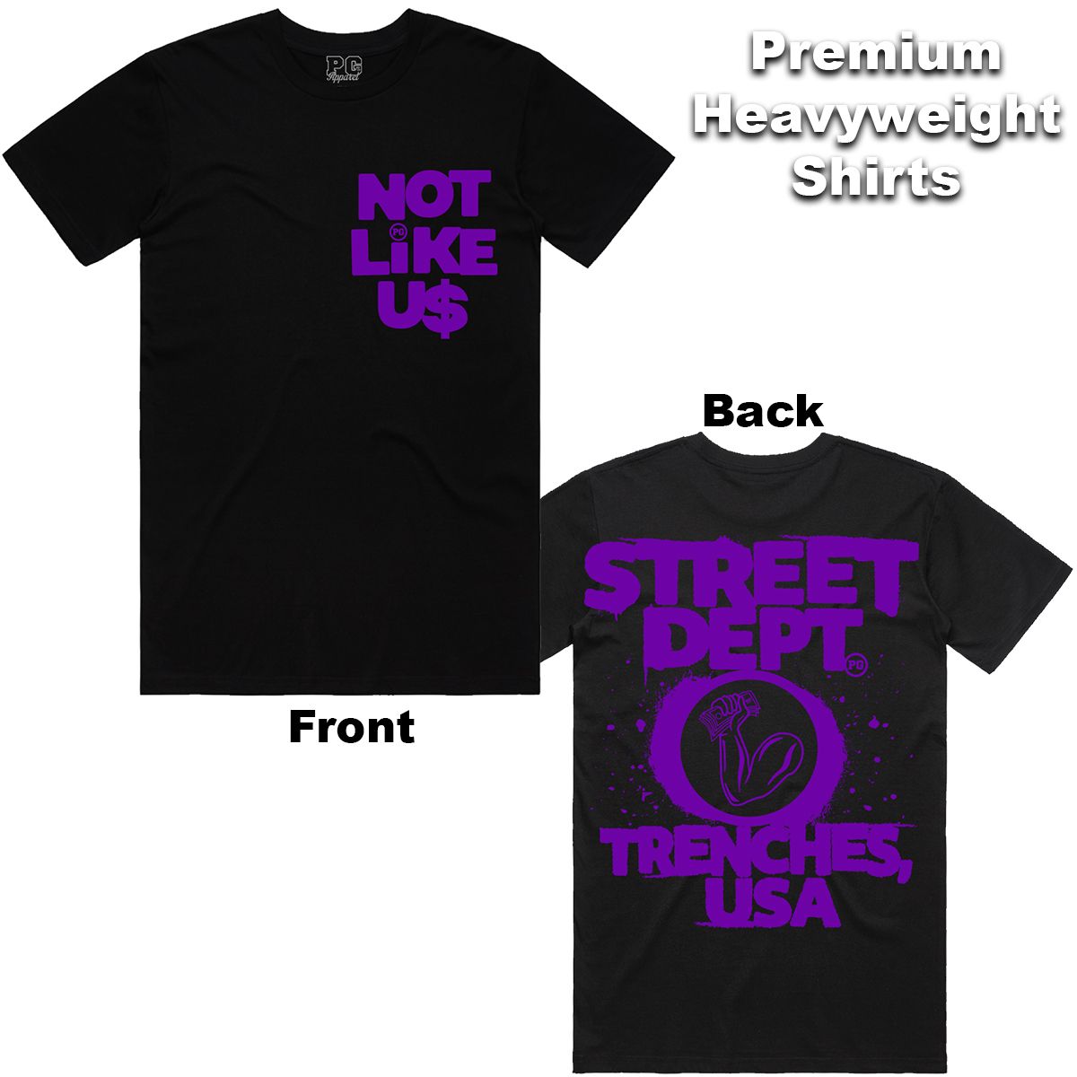 Street Dept - Not Like Us Black Purple Tee