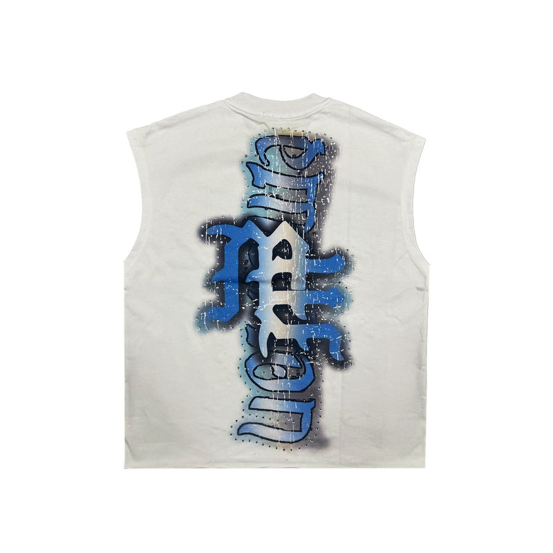 Mixed Emptions - Angel Sleeveless White Blue Tee