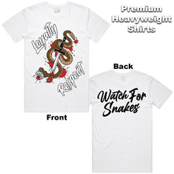 POG - Snake Loyalty Respect White Tee
