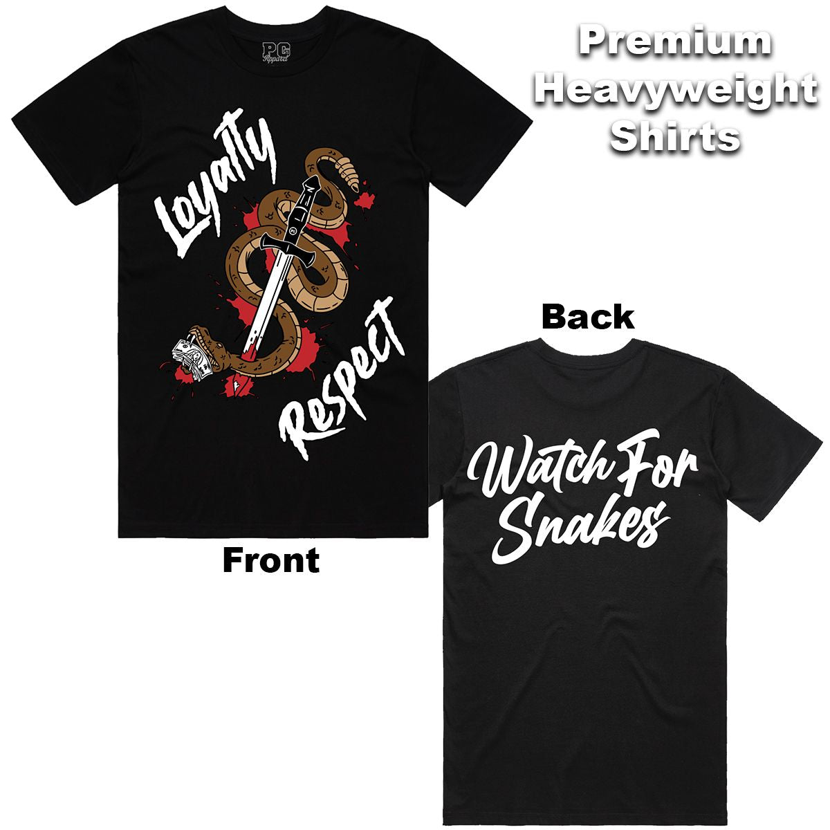 POG - Snake Loyalty Respect Black Tee
