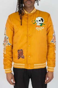 Rebel Minds - Rebel Roses Timber Nylon Varsity Jacket