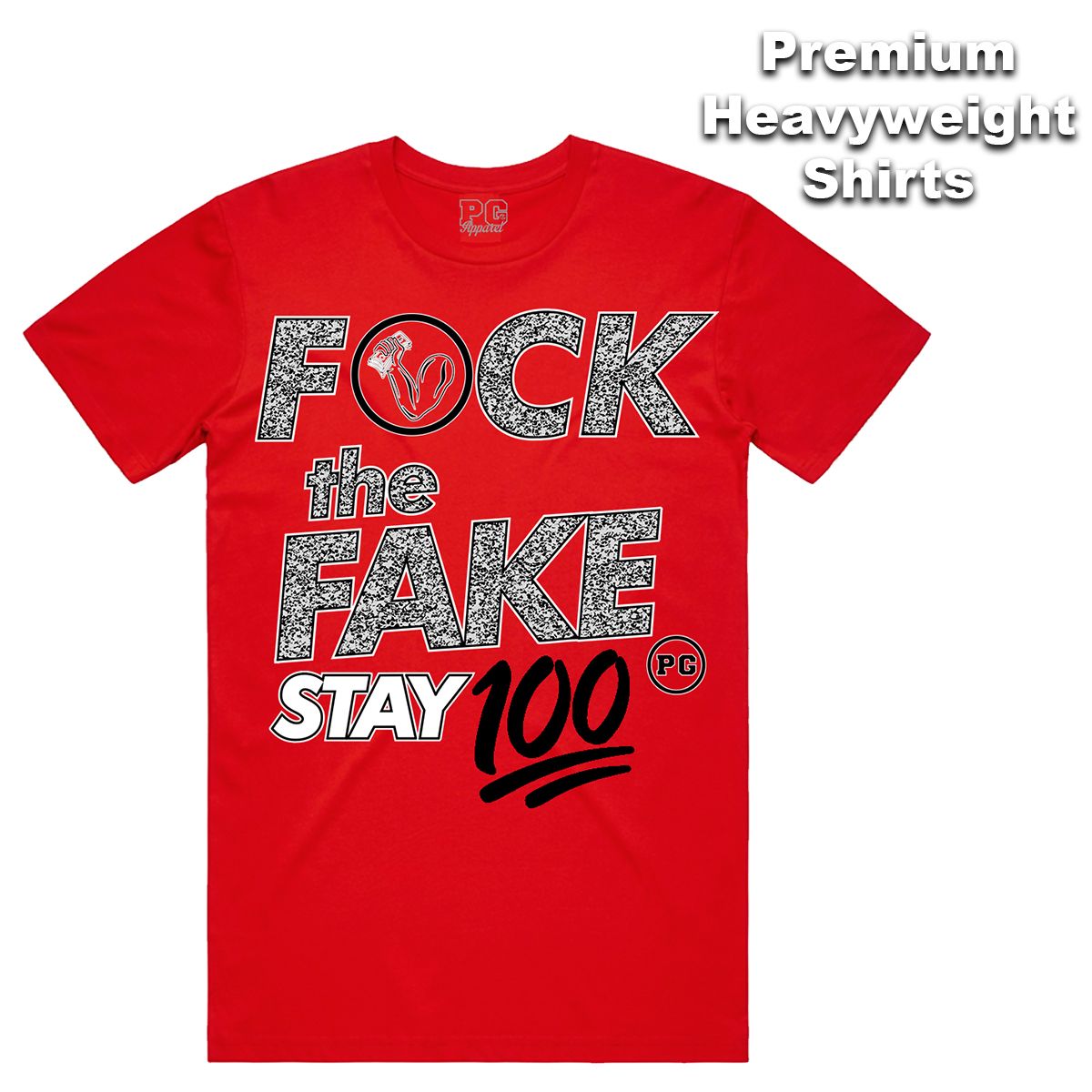 POG - Stay 100 Red Grey Tee