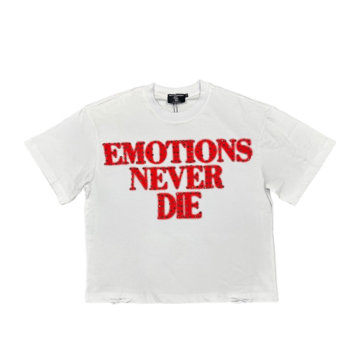 Mixed Emotions - Emotions Never Die White Red Tee