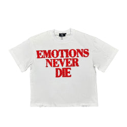 Mixed Emotions - Emotions Never Die White Red Tee