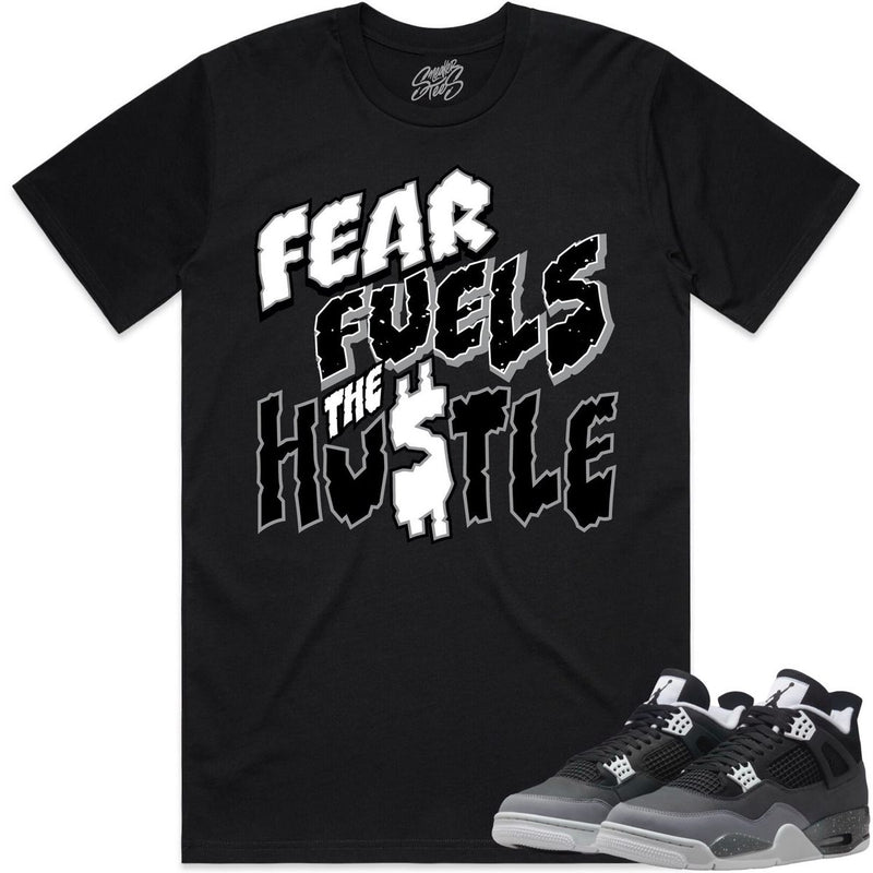 Jordan Fear 4s Sneaker Tee Fear Fuels Hustle Black T Shirt