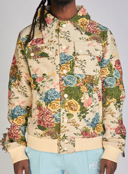 Majestik - Flowers Khaki Jacket