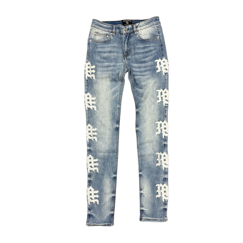 Mixed Emotions - Jeans Dark Blue Monogram Denim Dark Blue Wash