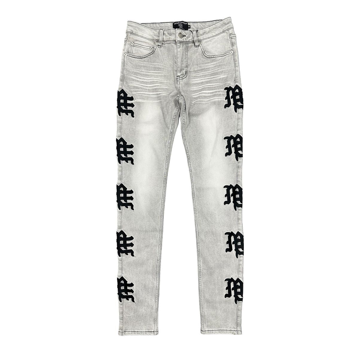 Mixed Emotions - Jeans Monogram Denim Grey Wash
