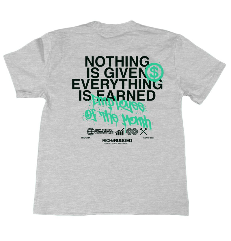 Rich & Rugged - Grey Green Employee of the Month Shirt