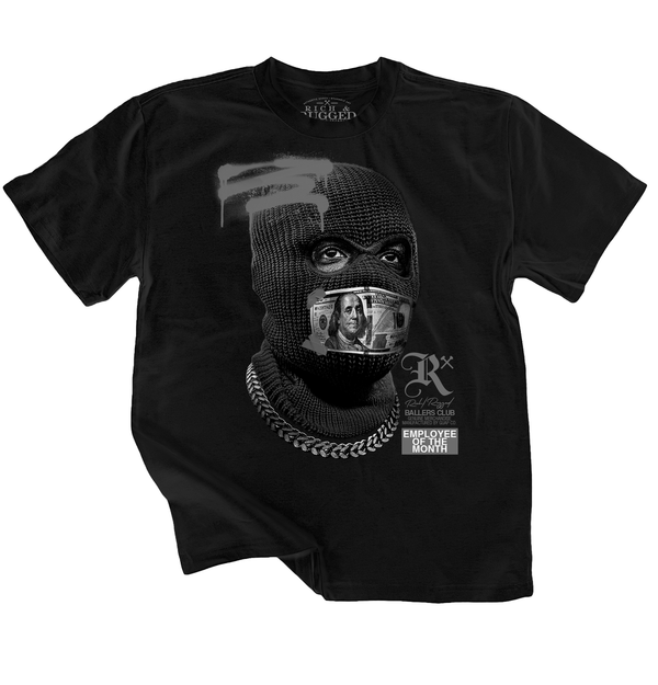 Rich & Rugged - Black On Black Employee of the Month Tee