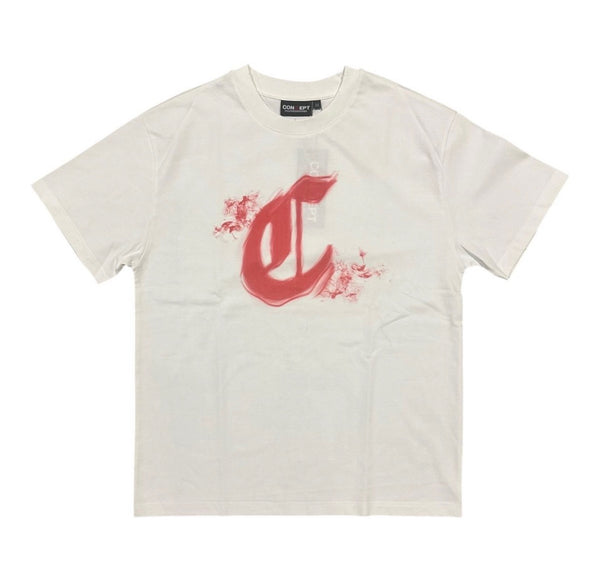 Concept - Destroy White Red Tee