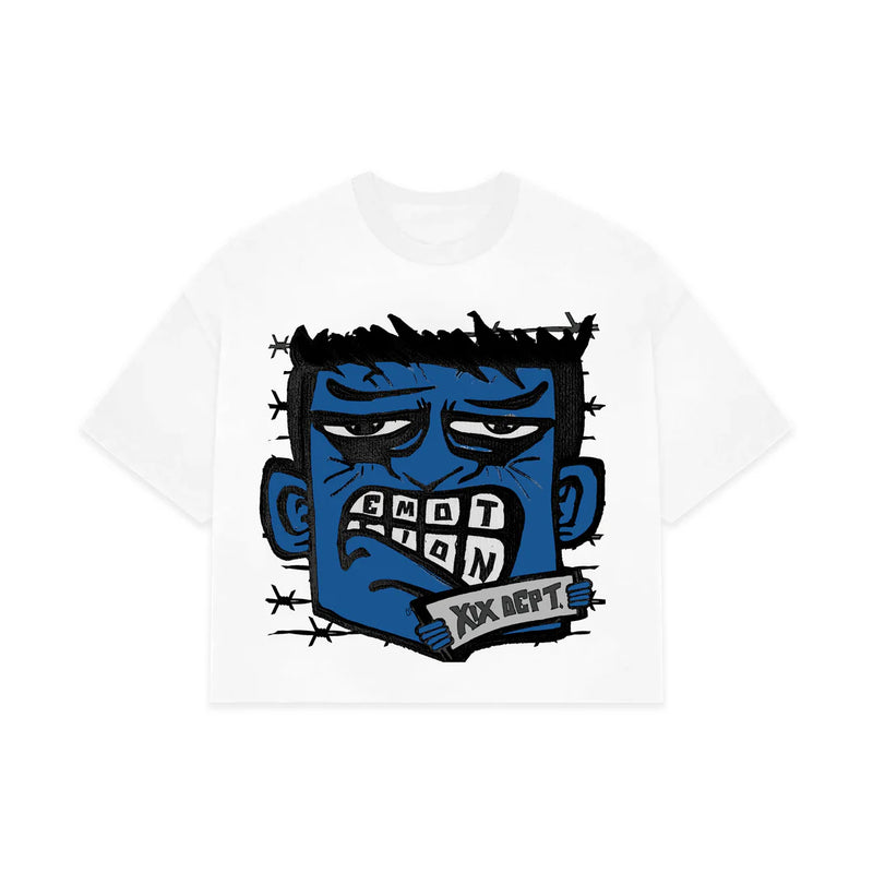 Mixed Emotions - Blue Monster Crop T Shirt