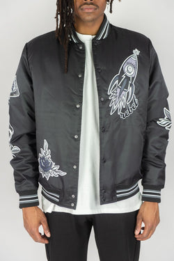 Rebel Minds - Fly High Black White Nylon Jacket