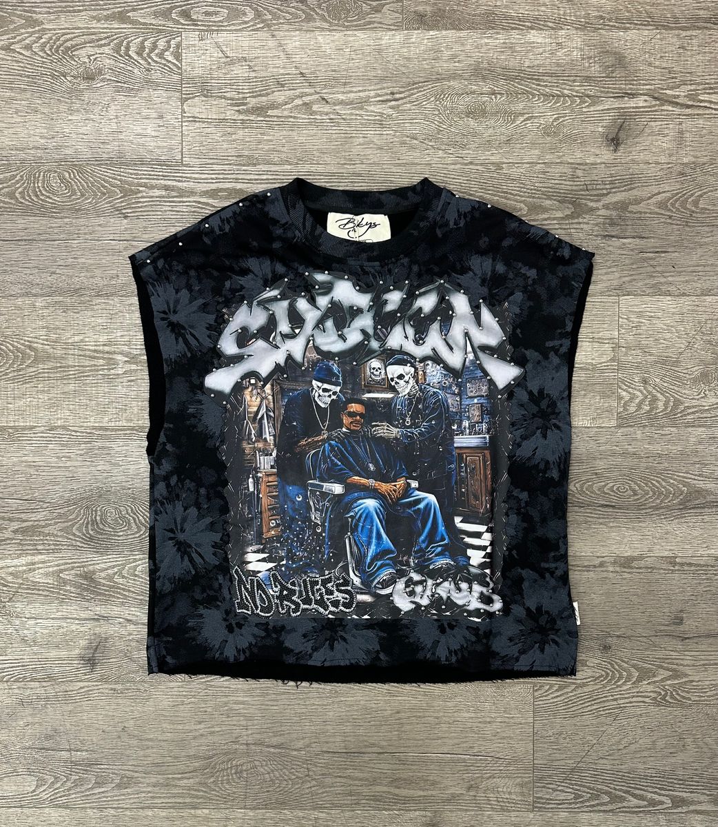BKYS - Barber Shop Washed Black Sleeveless