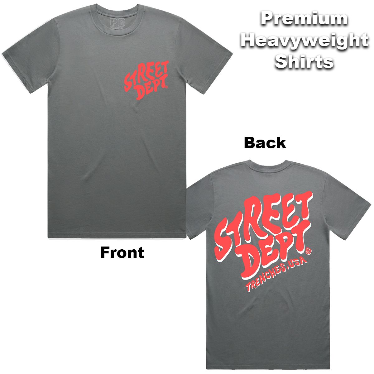 Street Dept - Crazy Shadow InfraGrey Tee