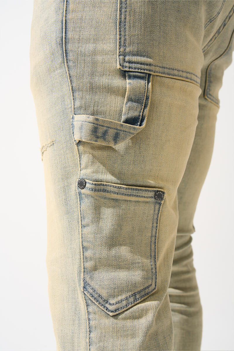 Serenede - Cedar Earth Tone Stacked Jeans