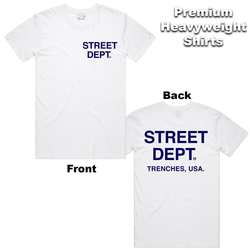 Street Dept - White Navy Tee