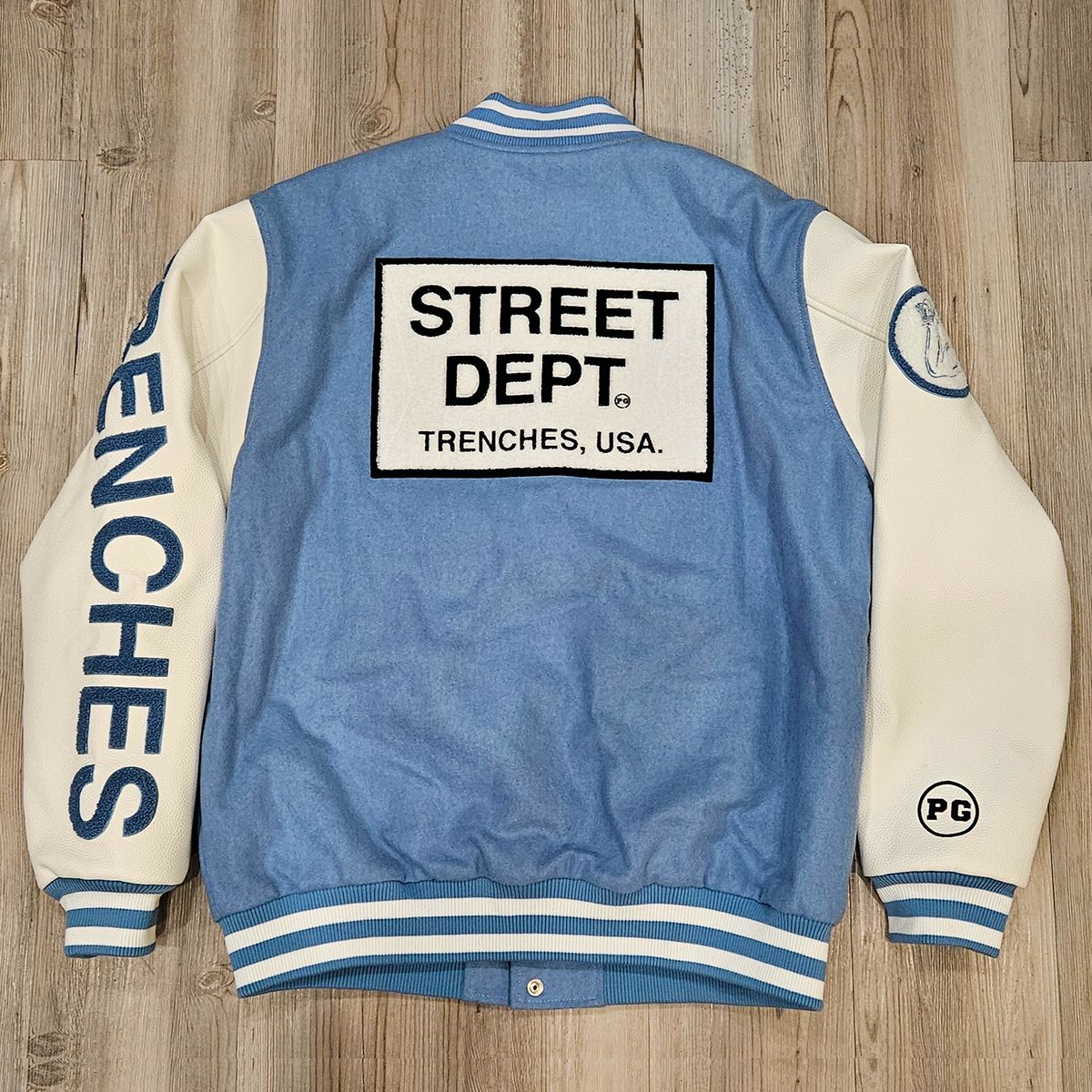 Street Dept - Sky Blue Varsity Jacket