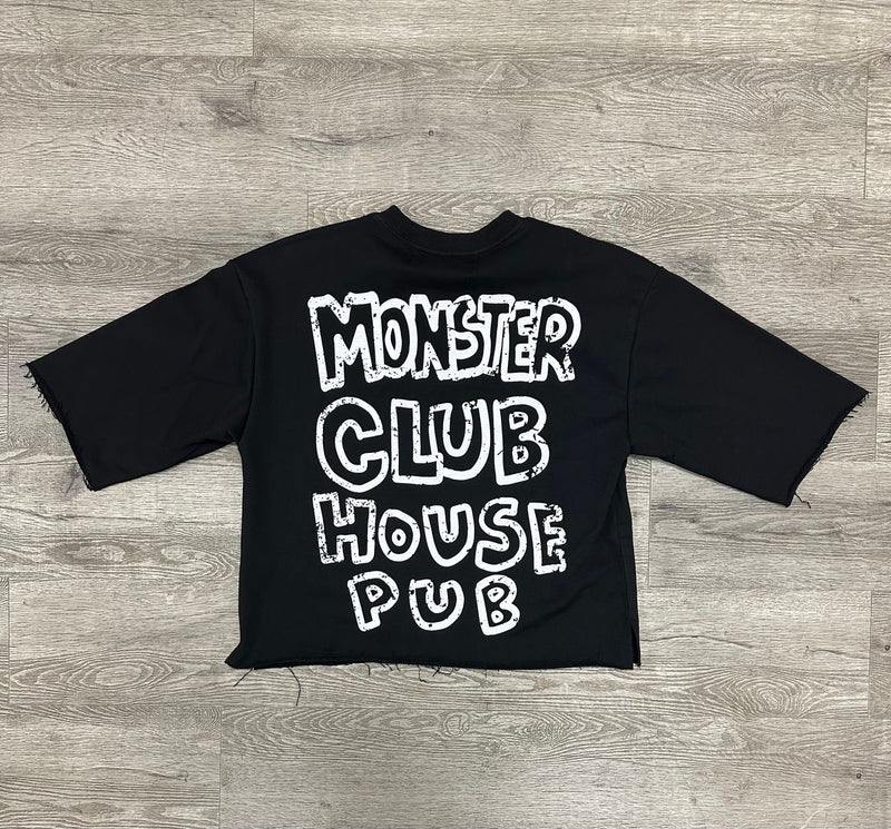 BKYS - Monster Club Black Crop Tee