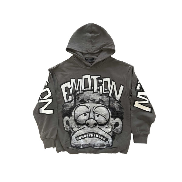 Mixed Emotions - Monster Grey Crop Hoodie