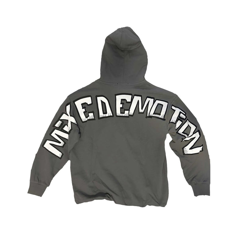 Mixed Emotions - Monster Grey Crop Hoodie