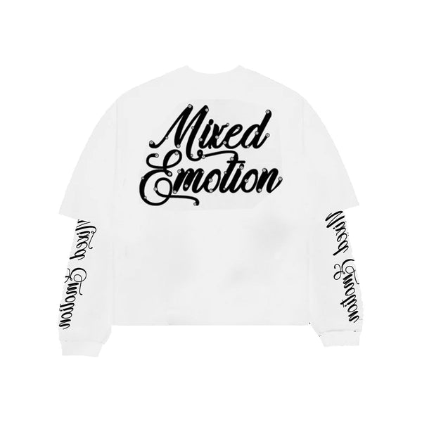 Mixed Emotions - White Blur Angel Long Sleeve Tee