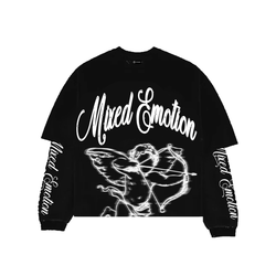 Mixed Emotions - Black Blur Angel Long Sleeve Tee